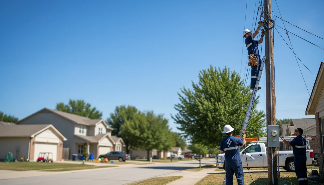Residential electrician providing installation services in Eagletown, OK